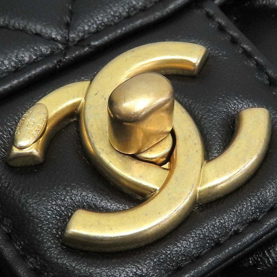 黑色 菱格紋 羊皮 23C 金幣 鍊帶 肩背包 AS3737【CHANEL 香奈兒】 AS3737-15