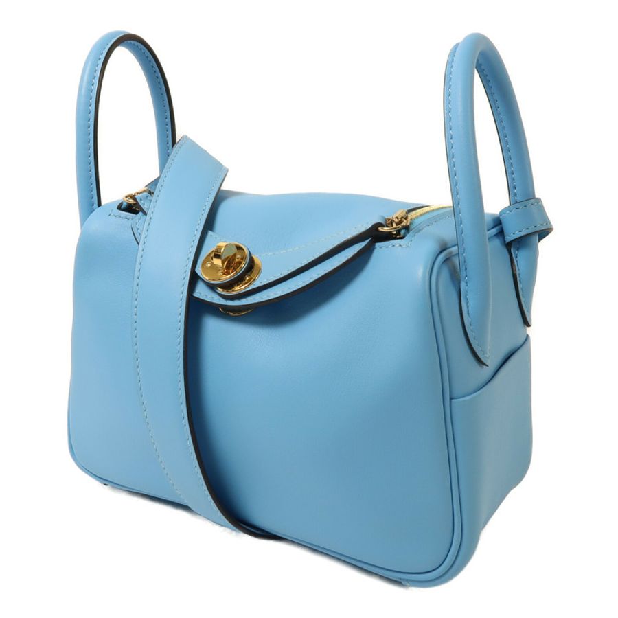 HERMES Swift皮革Mini Lindy金扣手挽肩背兩用袋-2