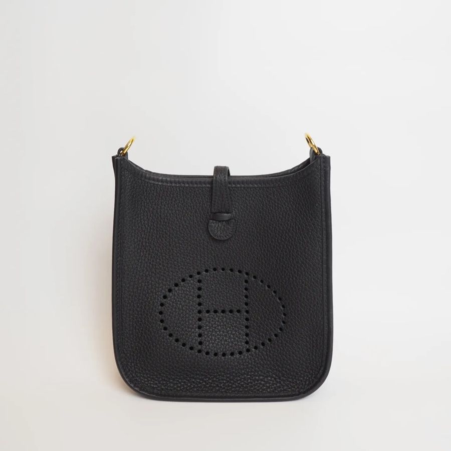 Hermès mini evelyne黑金-5