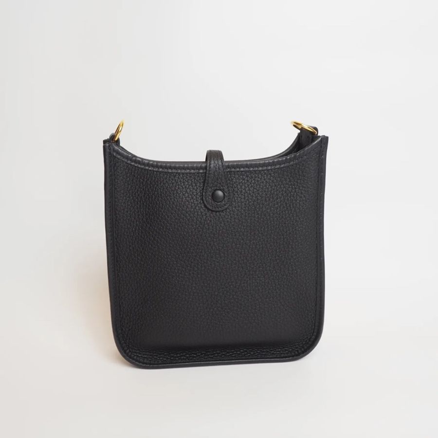 Hermès mini evelyne黑金-8
