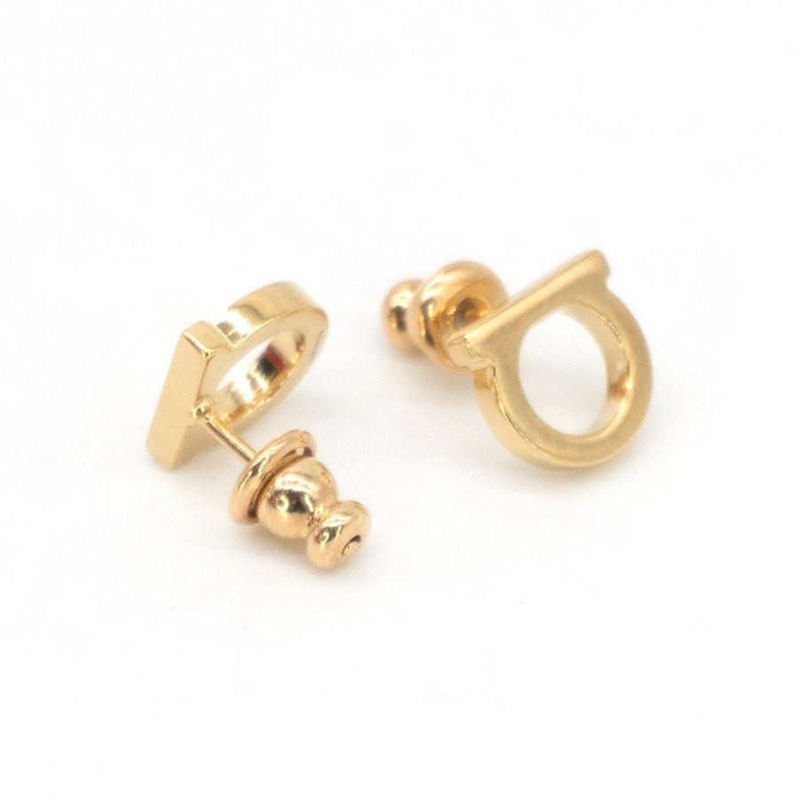 Ferragamo Gancini 針式耳環(696432-金)-2