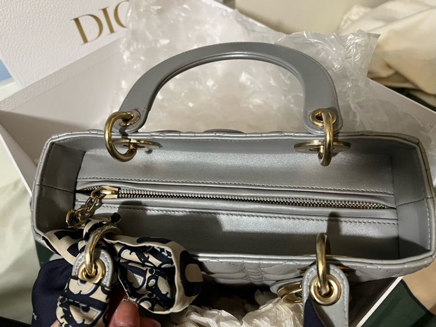 Lady Dior Medium Size (Grey)-2