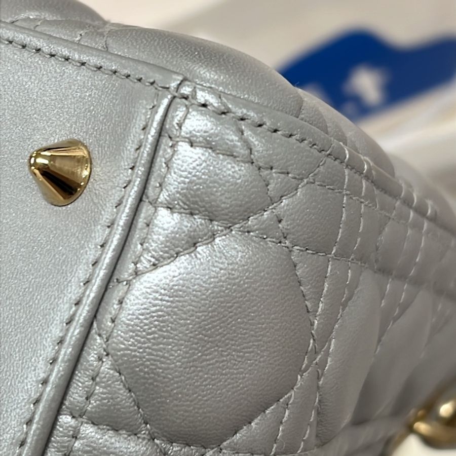 Lady Dior Medium Size (Grey)-9