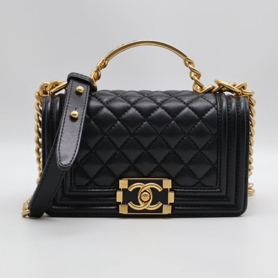 CHANEL 23B Handle boy 20 - 黑金-0