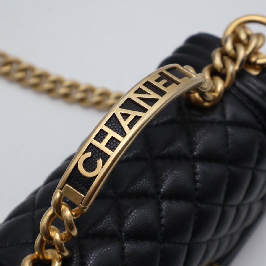 CHANEL 23B Handle boy 20 - 黑金-7