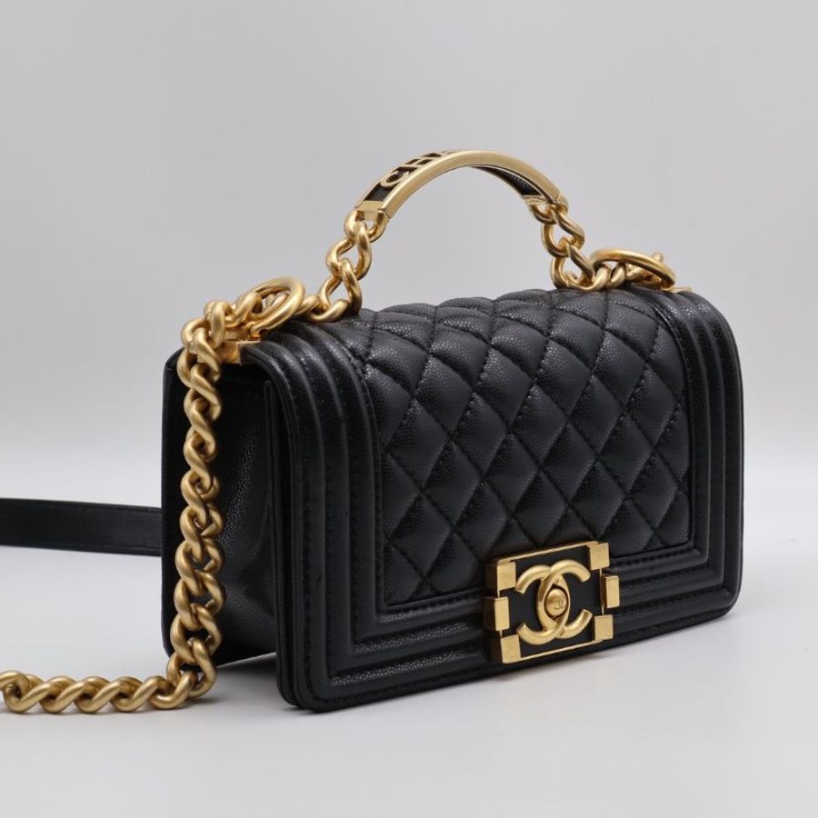 CHANEL 23B Handle boy 20 - 黑金-15