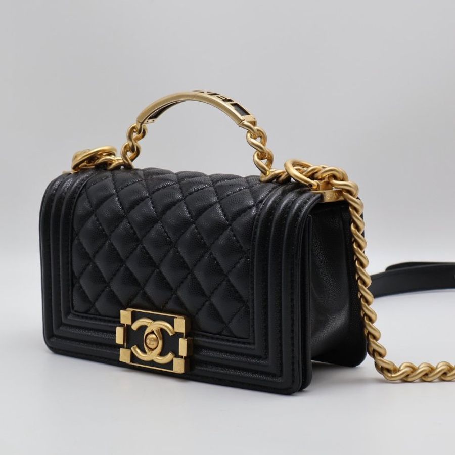CHANEL 23B Handle boy 20 - 黑金-16