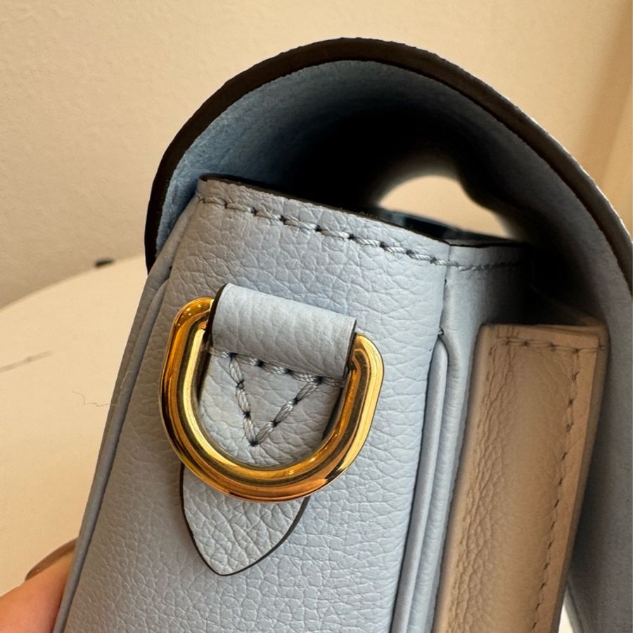 LV Lockme Tender寶寶藍/白皮革雙層兩用包-9