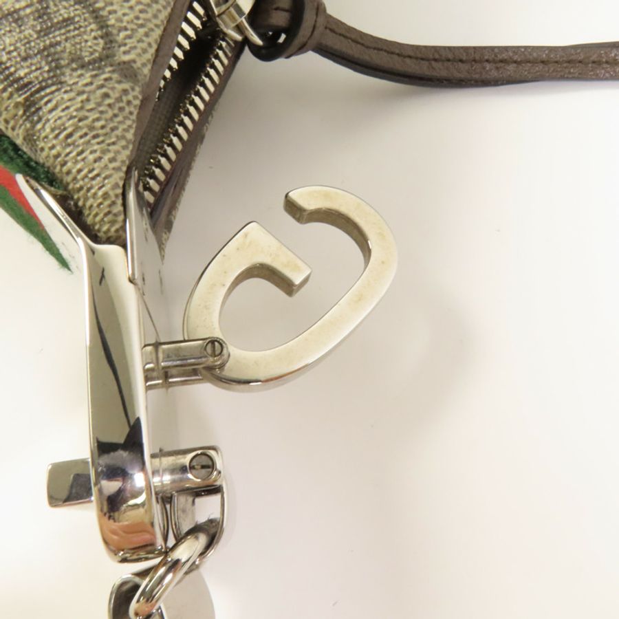 GUCCI 塗層帆布Attache銀扣手挽肩背兩用袋-6