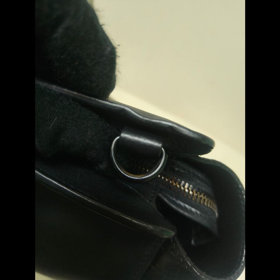 ㊣✨YSL✨SAINT LAURENT 聖羅蘭 黑色 拼接 壓紋 鱷魚紋 烤漆 兩用 醫生包 手提包 肩背包包/二手精品/保證正品🌳二手樹屋🌳-39