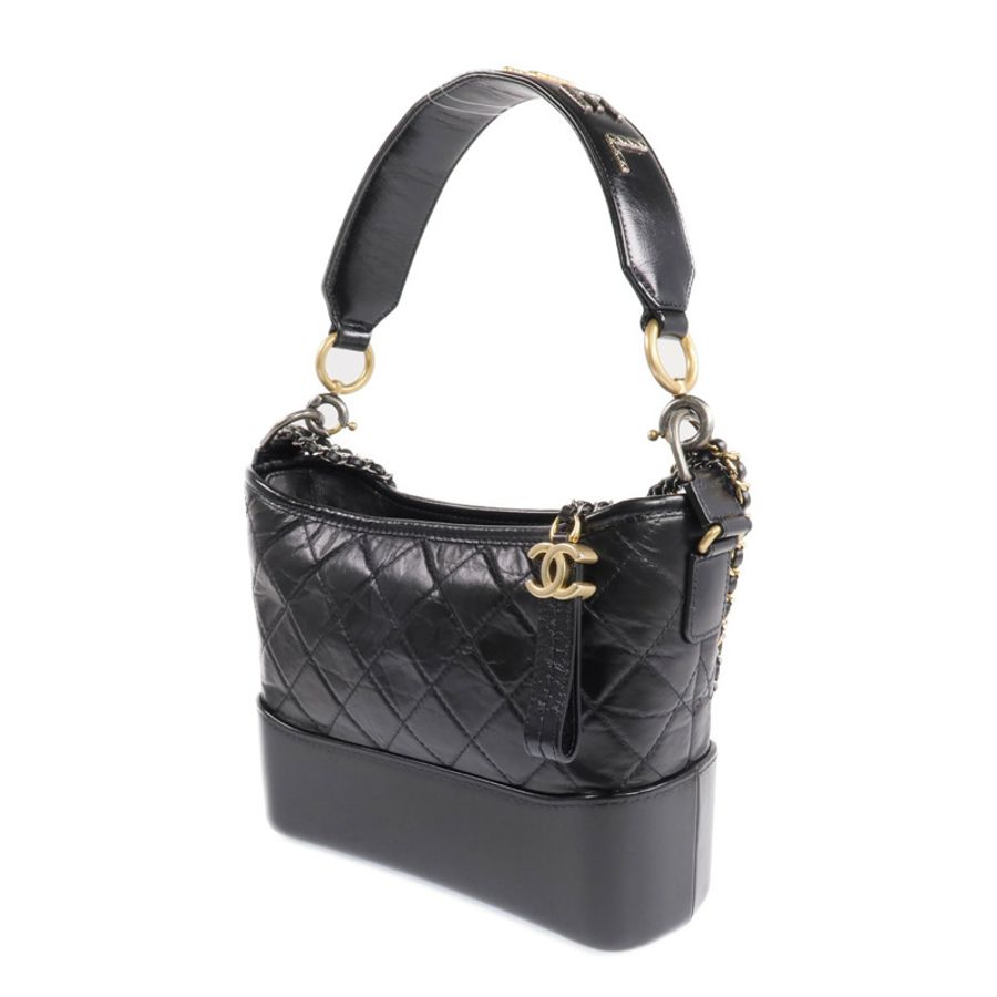 CHANEL 牛皮皮革Gabrielle Medium鏈帶肩背袋-1
