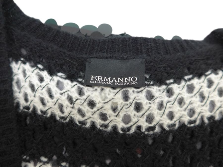 ERMANNO SCERVINO 輕聲細語黑色亮片洋裝 IT42 義大利高端品牌-2