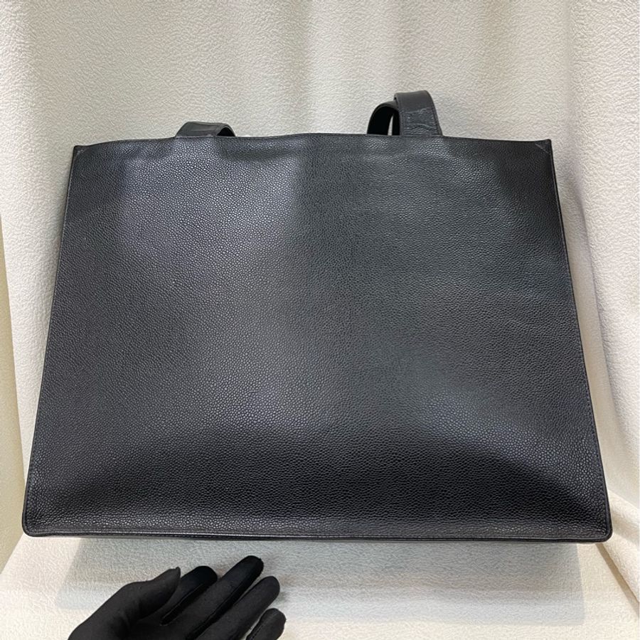 Chanel 香奈兒 黑色荔枝牛皮上肩包 XB210-2