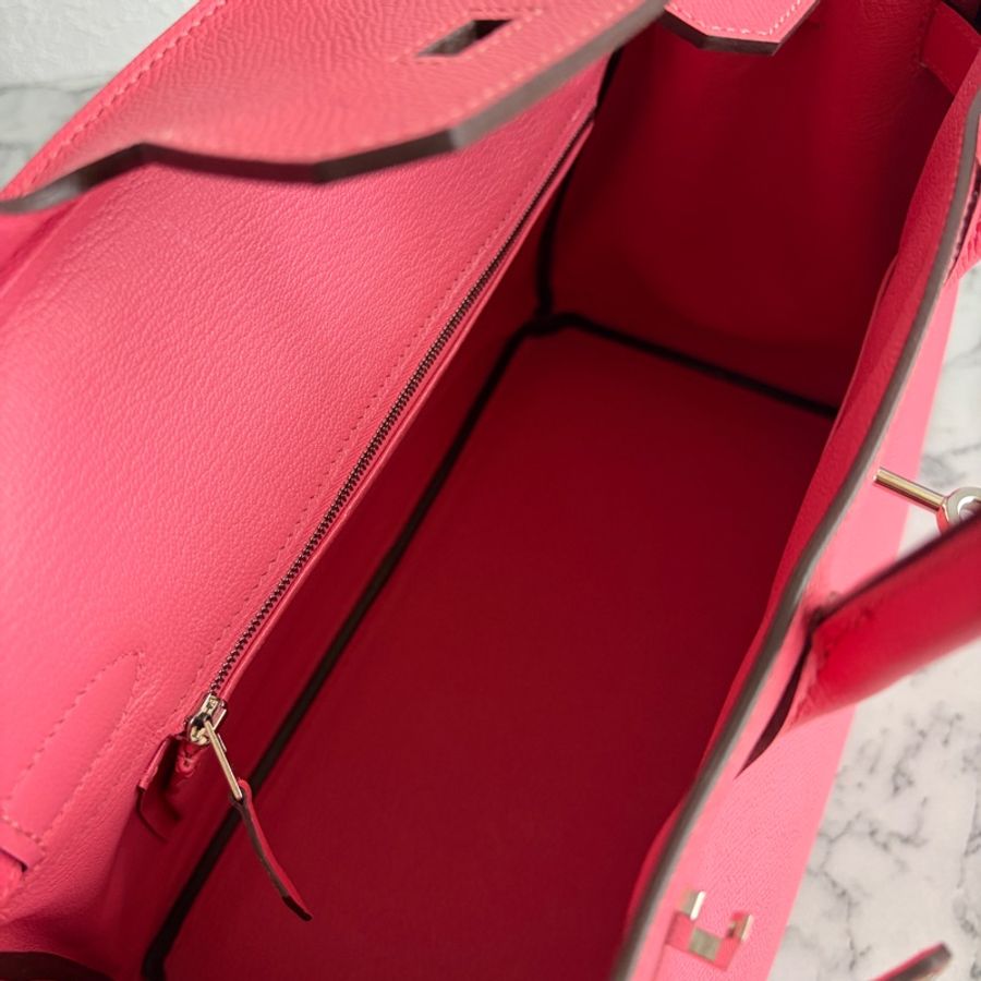 Hermes 胭脂粉birkin30銀扣❣️Y刻配件齊-6