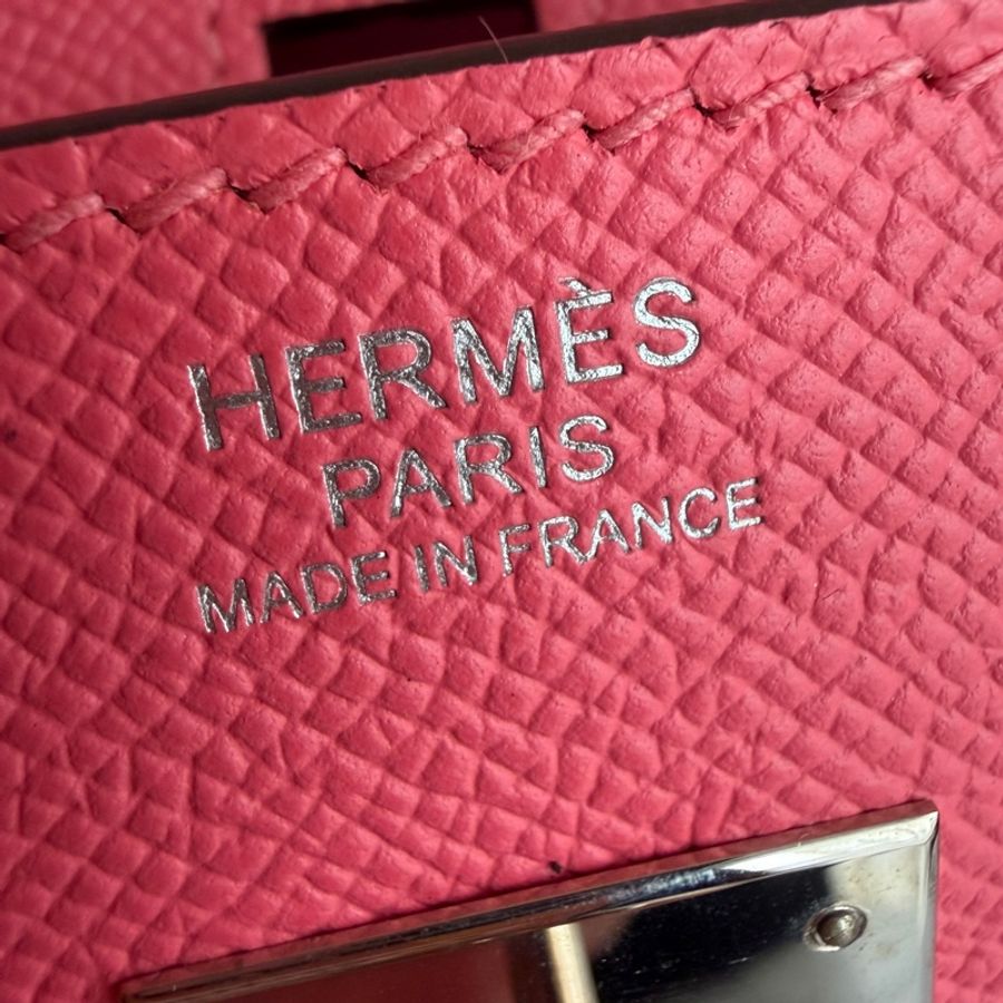 Hermes 胭脂粉birkin30銀扣❣️Y刻配件齊-20