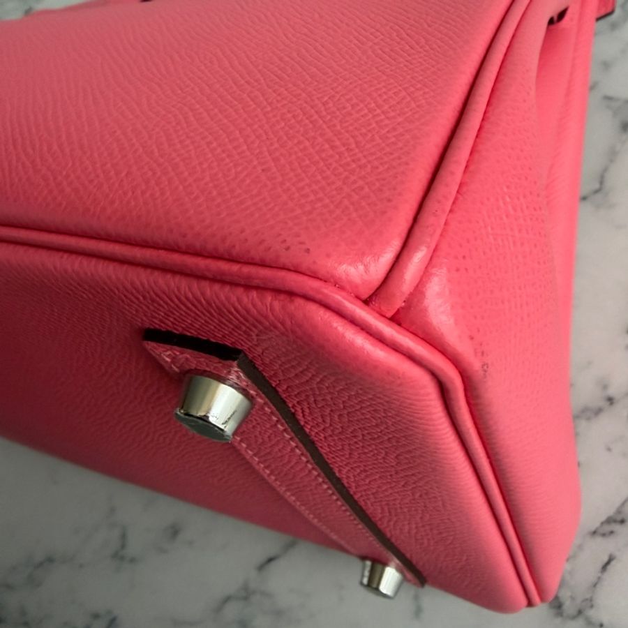 Hermes 胭脂粉birkin30銀扣❣️Y刻配件齊-32