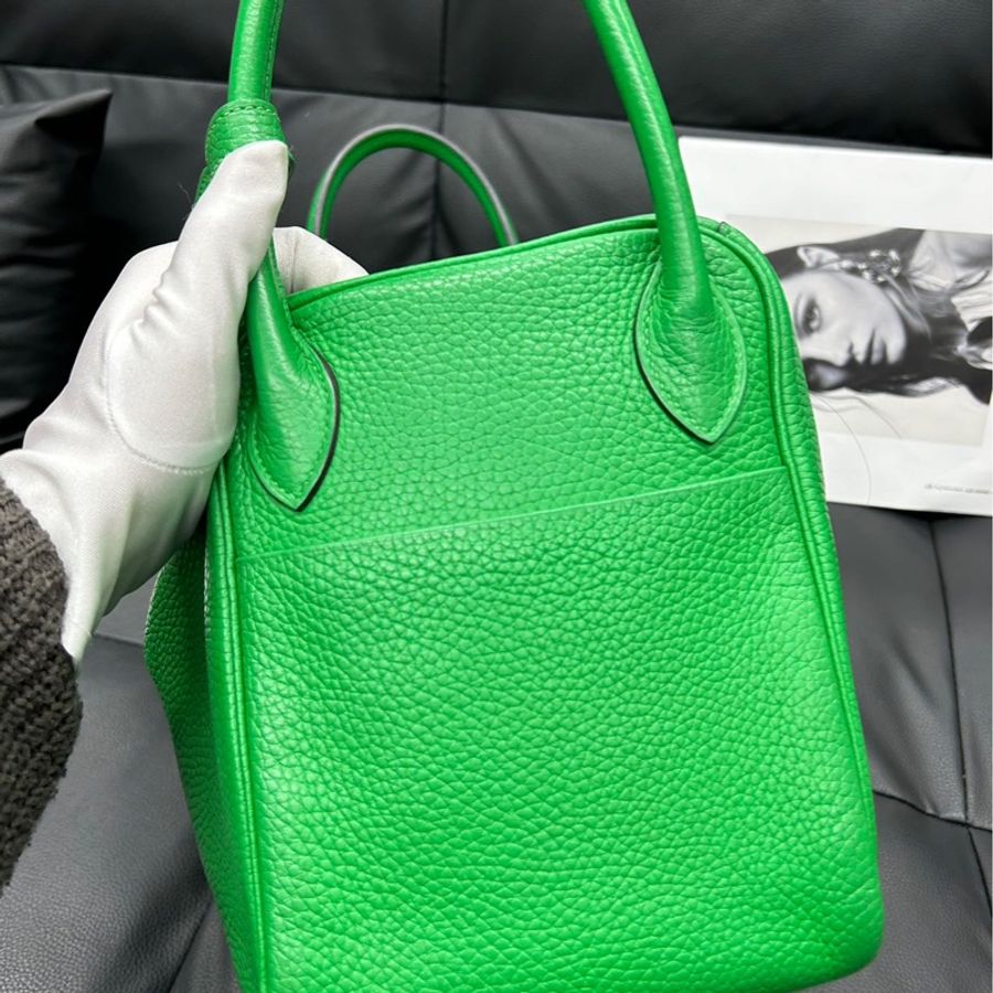 🌈Hermes💚Lindy 30💚竹子綠色銀扣🌈98新🌟TC皮🌟愛馬仕🌟-5