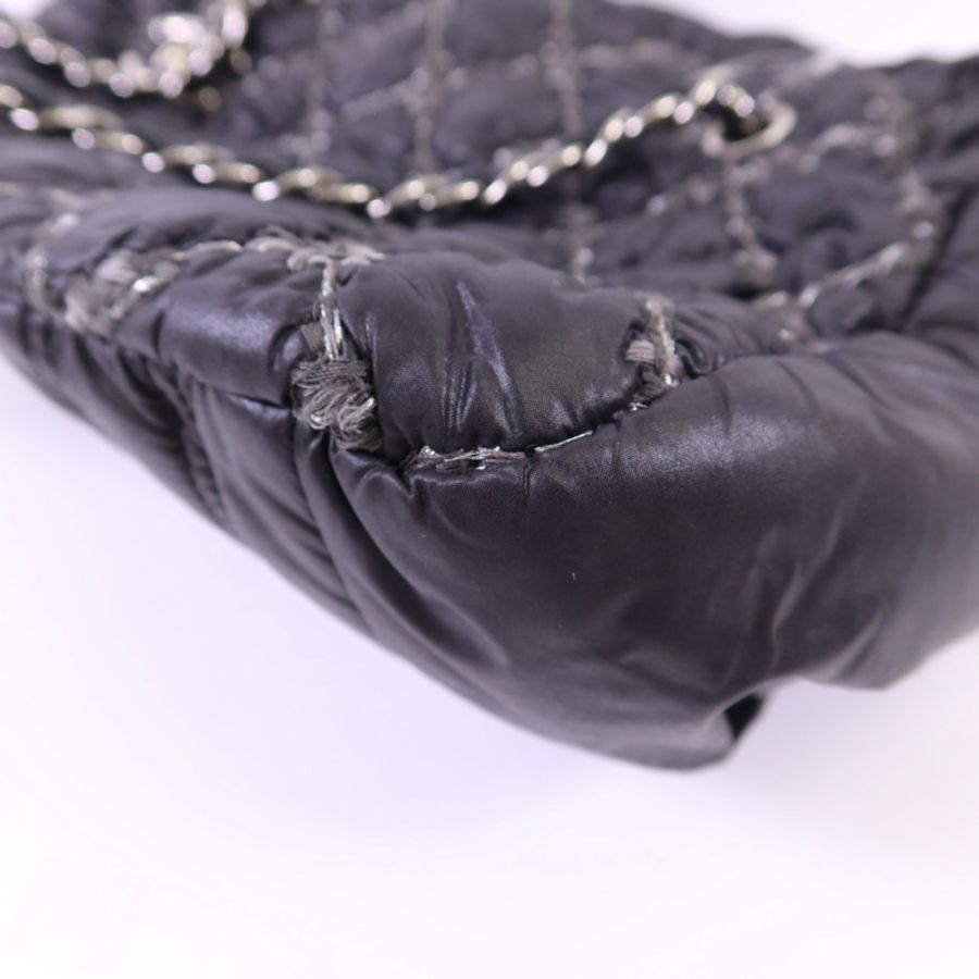 CHANEL 尼龍Tote Bag銀扣鏈帶手挽袋-10