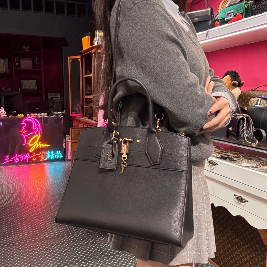 LV city steamer 黑金柏金包/王吉娜古董精品-1
