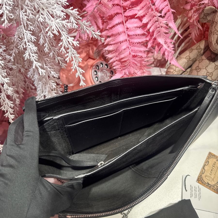 Celine黑銀斜背包/王吉娜古董精品-9