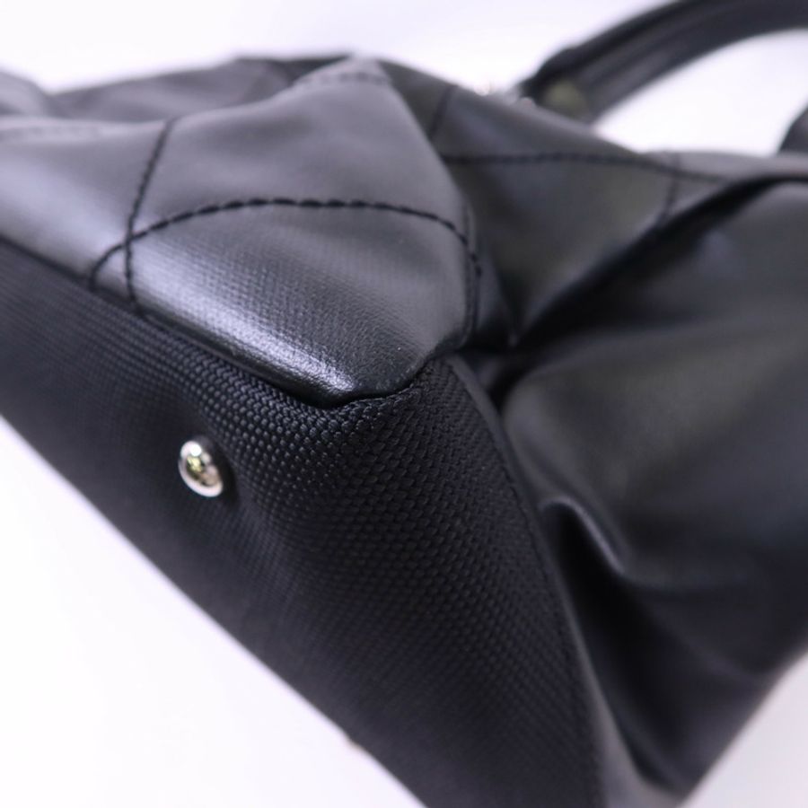 CHANEL 塗層帆布/尼龍Paris Biarritz Tote銀扣手挽袋-12