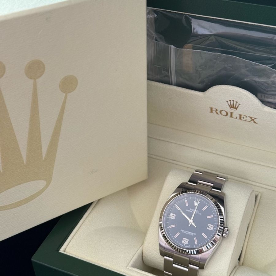 Rolex 116034 oyster perpetual pink index 369-3
