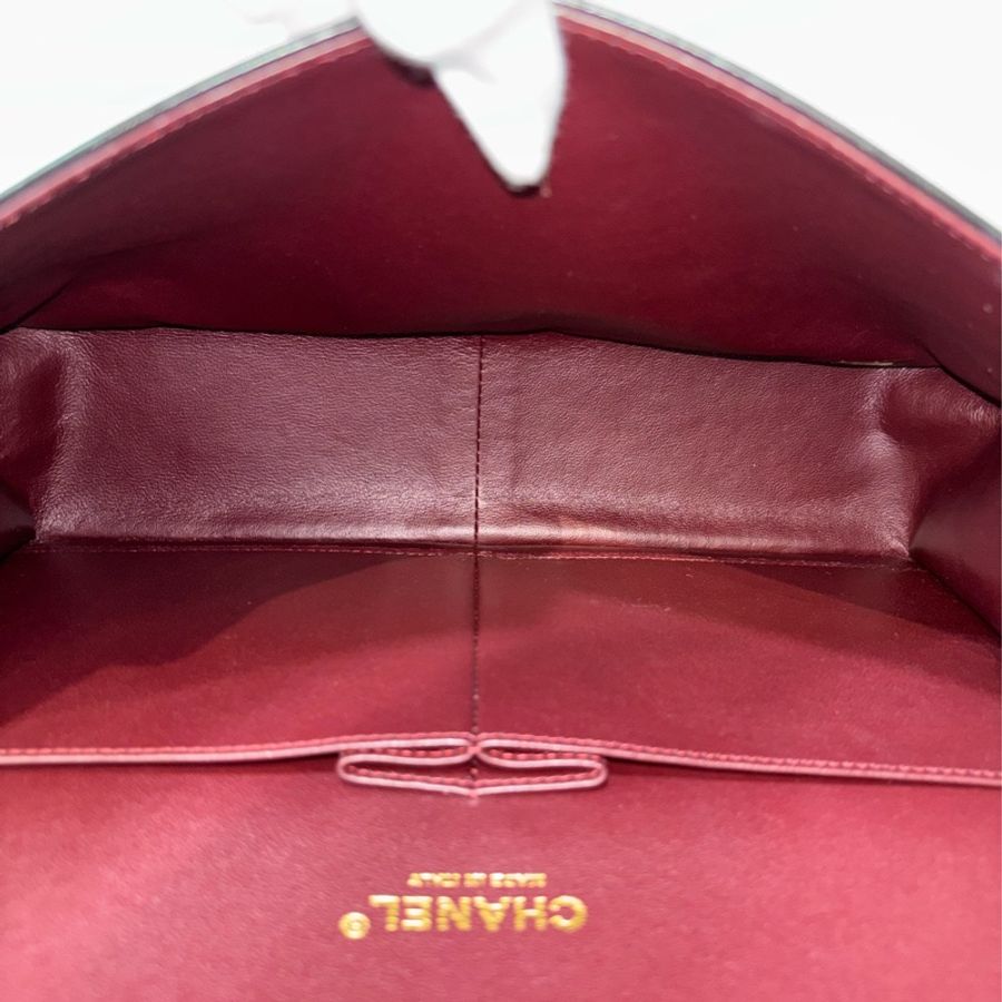 CHANEL A58600 COCO 30 CF JUMBO 黑色羊皮金鍊 肩背包斜背包口蓋包-49