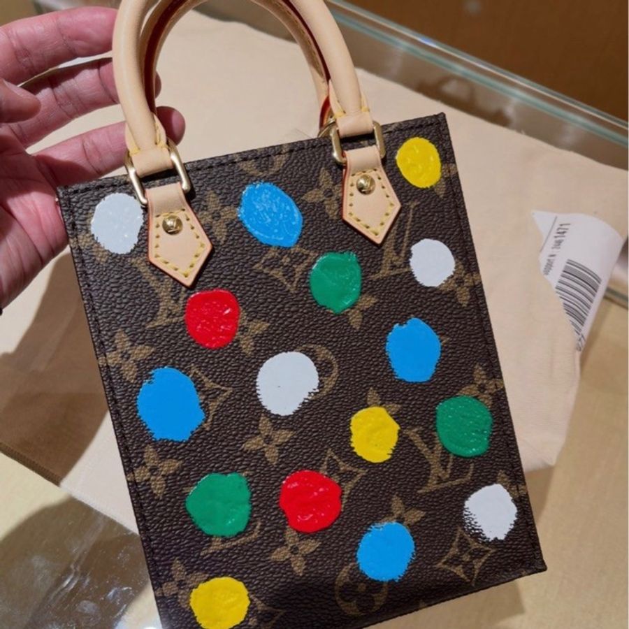 Louis Vuitton LV x YK 草間彌生限量波點款 mini tote petit sac plat-4