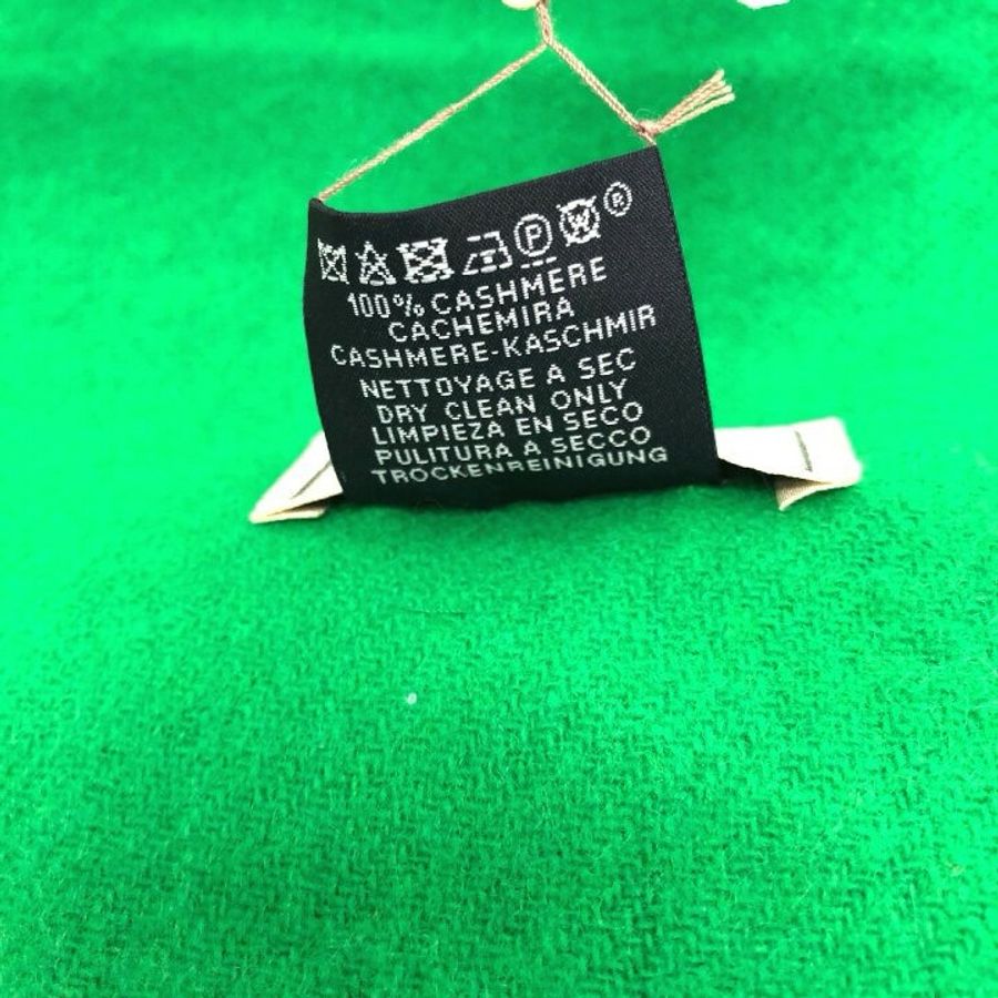 全新未使用愛馬仕Hermes 格紋圍巾灰/藍/綠-3