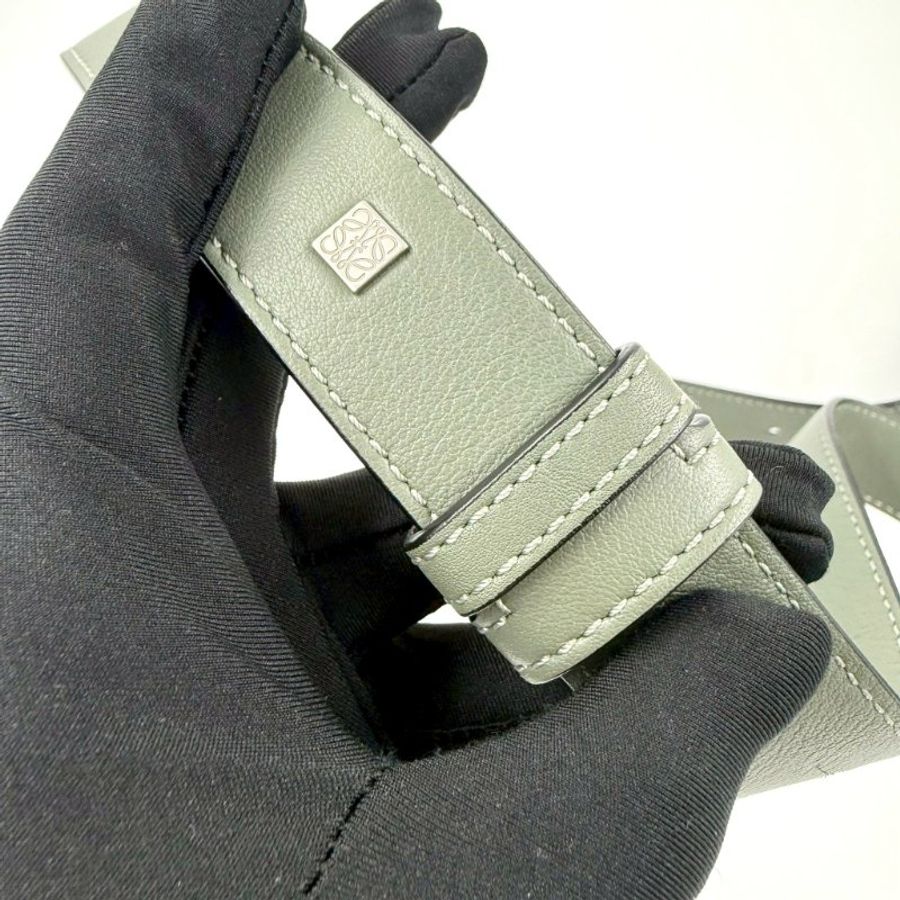 LOEWE - 鼠尾草綠Mini Puzzle Edge 腰包-18