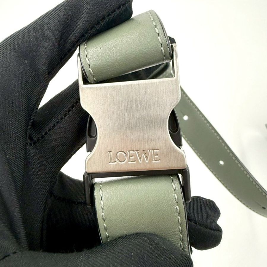 LOEWE - 鼠尾草綠Mini Puzzle Edge 腰包-19