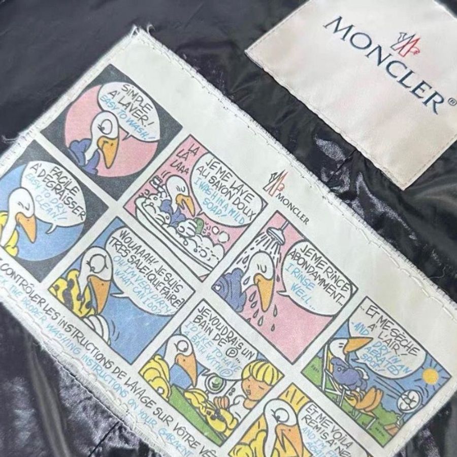 Moncler aphia黑色毛領長款羽絨外套1碼胸圍88衣長87 9新 配件塵袋衣架-4