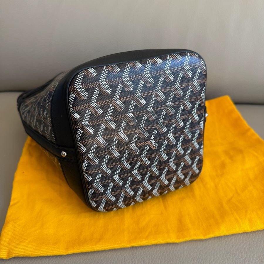 「M.Y精品」 Goyard 戈雅 水桶包 PetitFlot 經典黑色-8