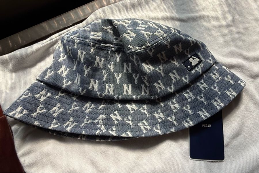 全新正韓MLB滿版牛仔logo漁夫帽-3