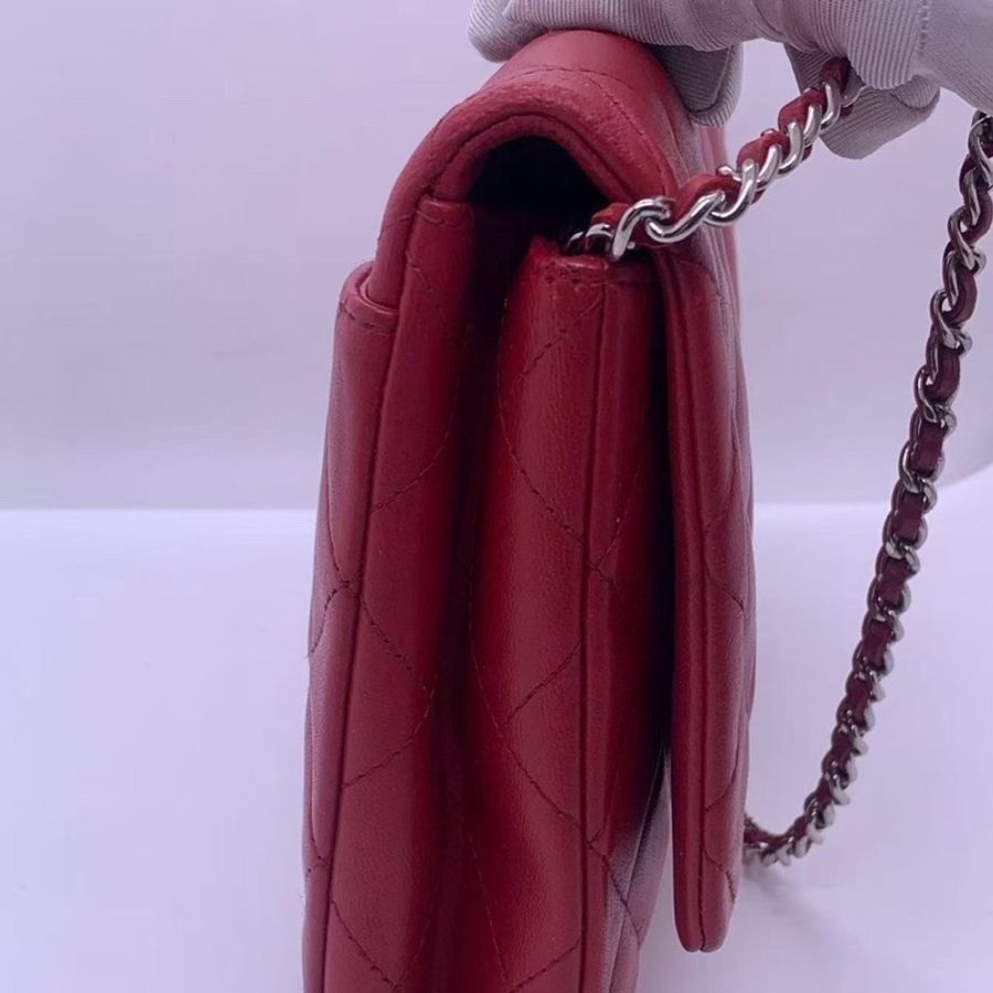 二手Chanel香奈兒timeless信封包紅色羊皮,整包護理過,自用划算-3