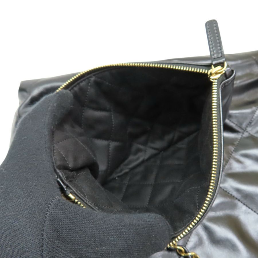 黑色 牛皮 22 鍊帶肩背包 金扣【CHANEL 香奈兒】 AS3260-8
