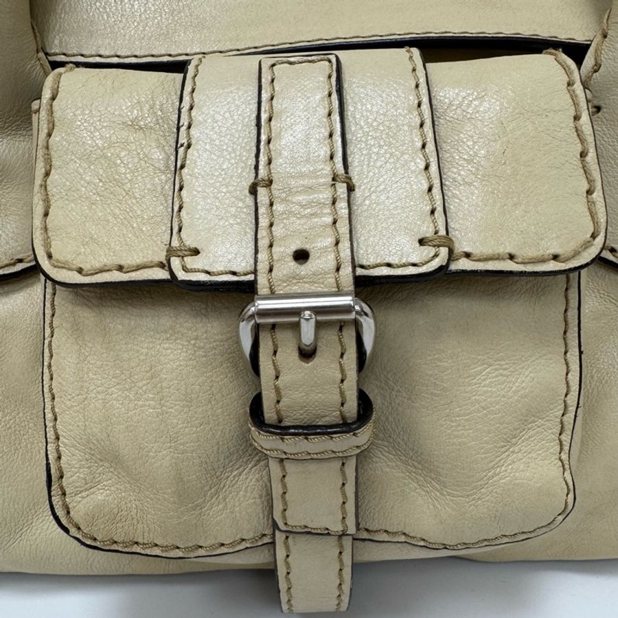 Chloe Edith Bag 中古米白前口袋手提包-8