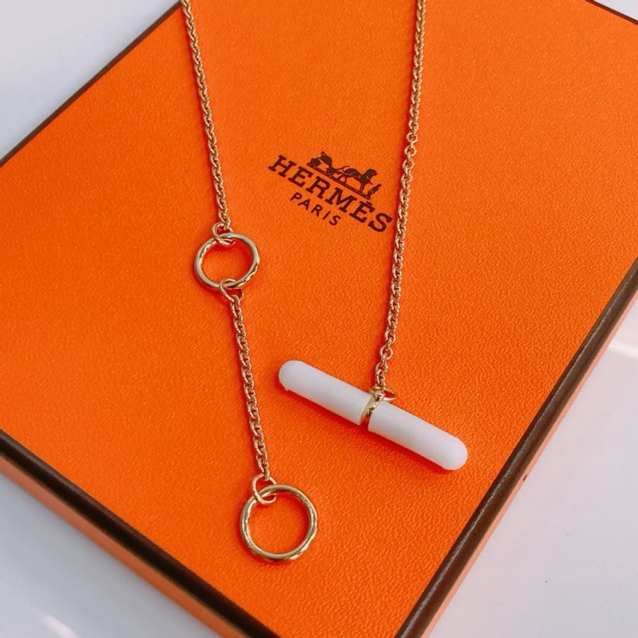 TW4662 HERMES 愛馬仕迷你豬鼻吊飾項鏈MINI MAILLON PENDANT NECKLACE-5