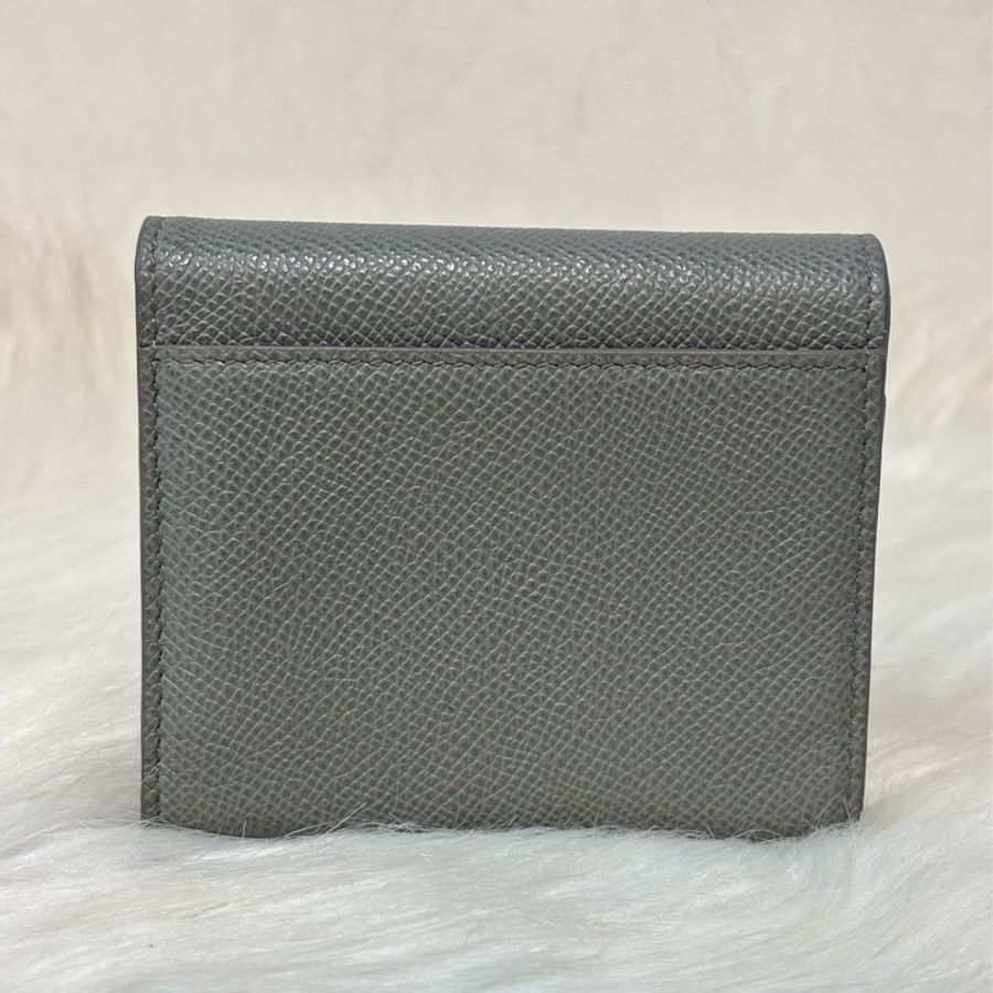 Dior S2057 LOTUS 30 MONTAIGNE CD 大象灰牛皮 金釦 短夾信用卡夾零錢包錢包-2