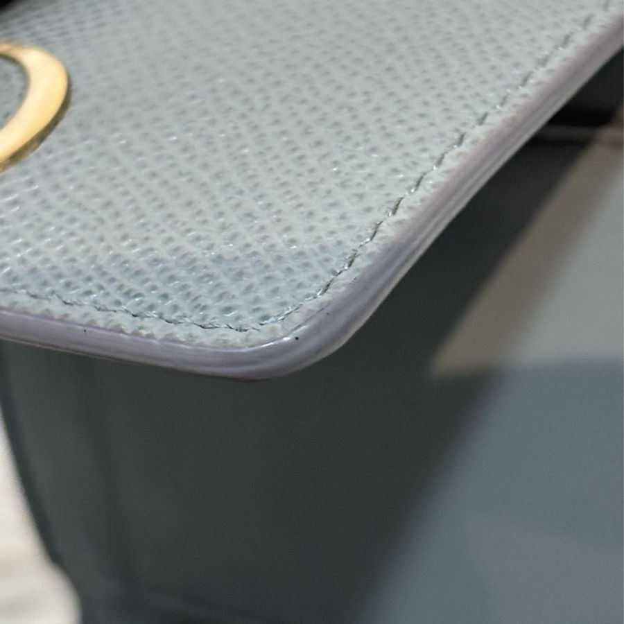 Dior S2057 LOTUS 30 MONTAIGNE CD 大象灰牛皮 金釦 短夾信用卡夾零錢包錢包-31
