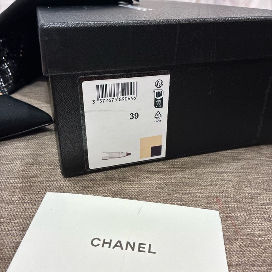 香奈兒Chanel 氣質 珍珠 後繫帶 尖頭鞋 尺寸39🇹🇼-11