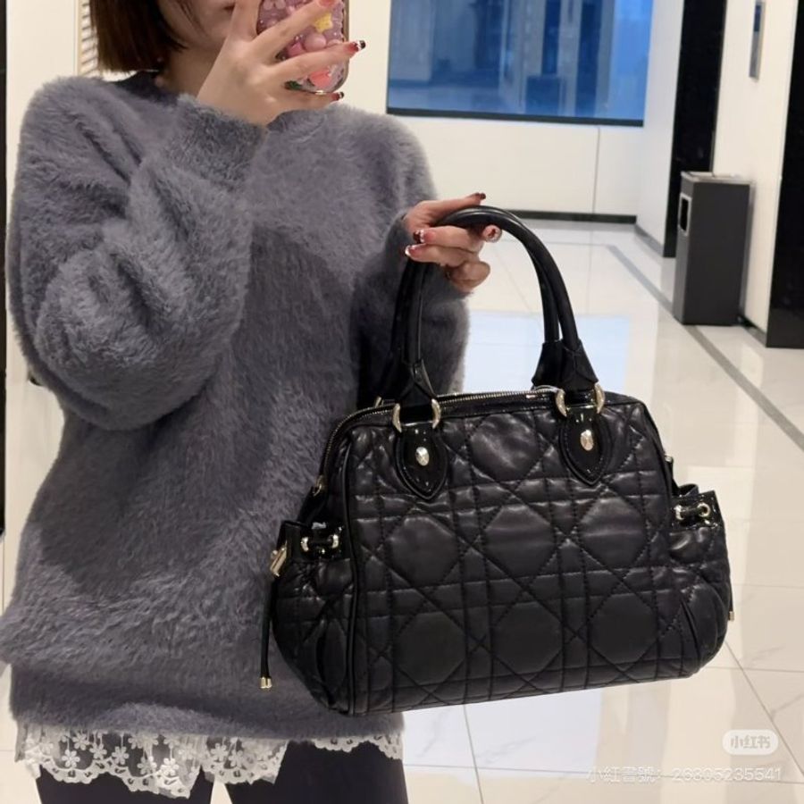 🏷Dior 迪奧.手提保齡球包/客人寄賣-30