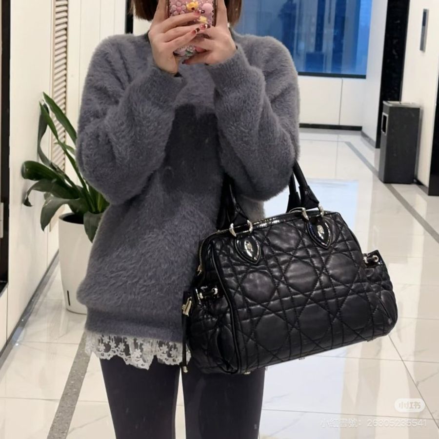 🏷Dior 迪奧.手提保齡球包/客人寄賣-31