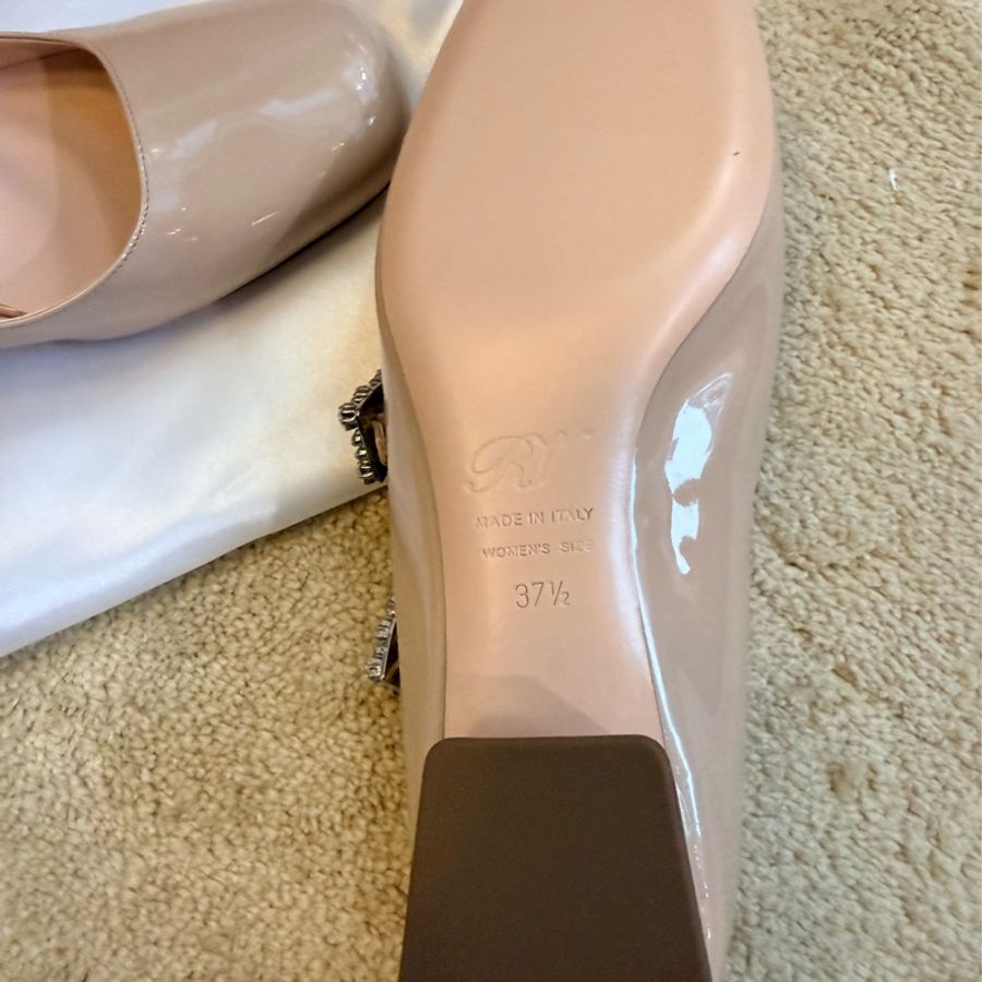Roger Vivier 水晶方釦瑪莉珍鞋 37.5 全新-11