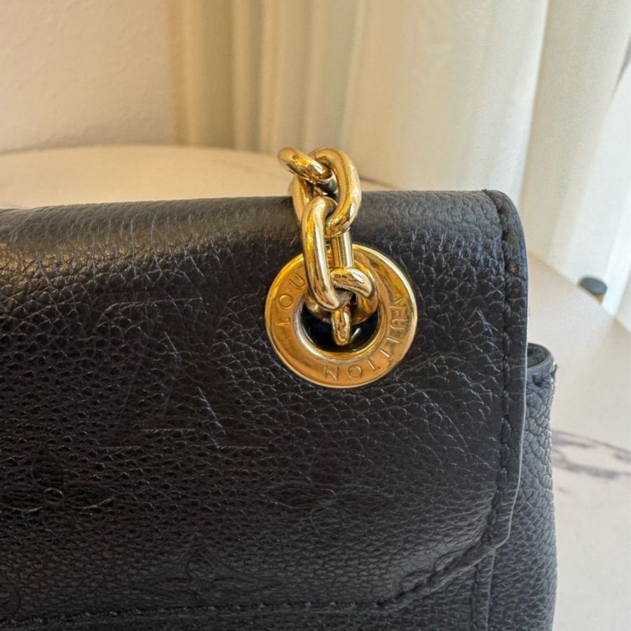 Lv M44151黑壓紋VAVIN金鏈包 肩背/斜背都好看-13