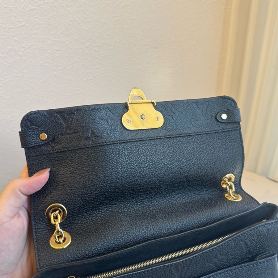 Lv M44151黑壓紋VAVIN金鏈包 肩背/斜背都好看-16