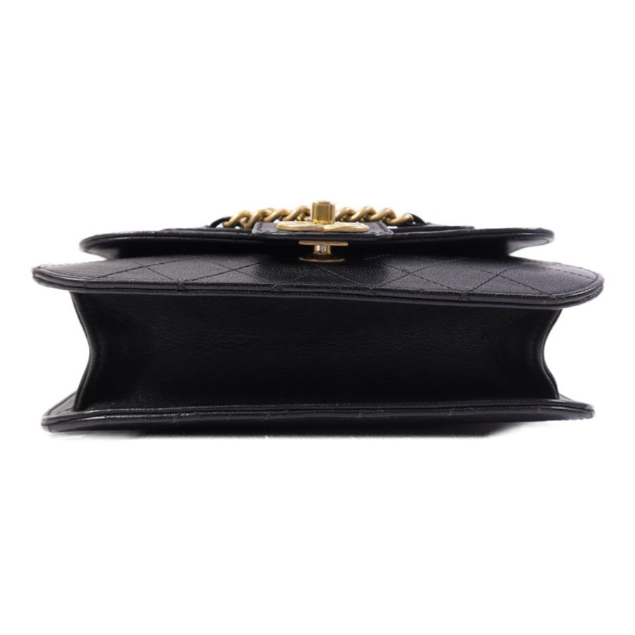 CHANEL 牛皮皮革Chain Shoulder Bag金扣鏈帶肩背袋-3