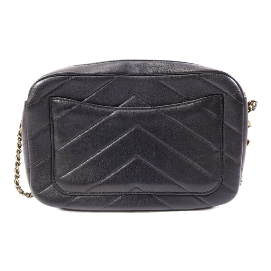 CHANEL 牛皮皮革Chain Shoulder Bag金扣鏈帶肩背袋-1