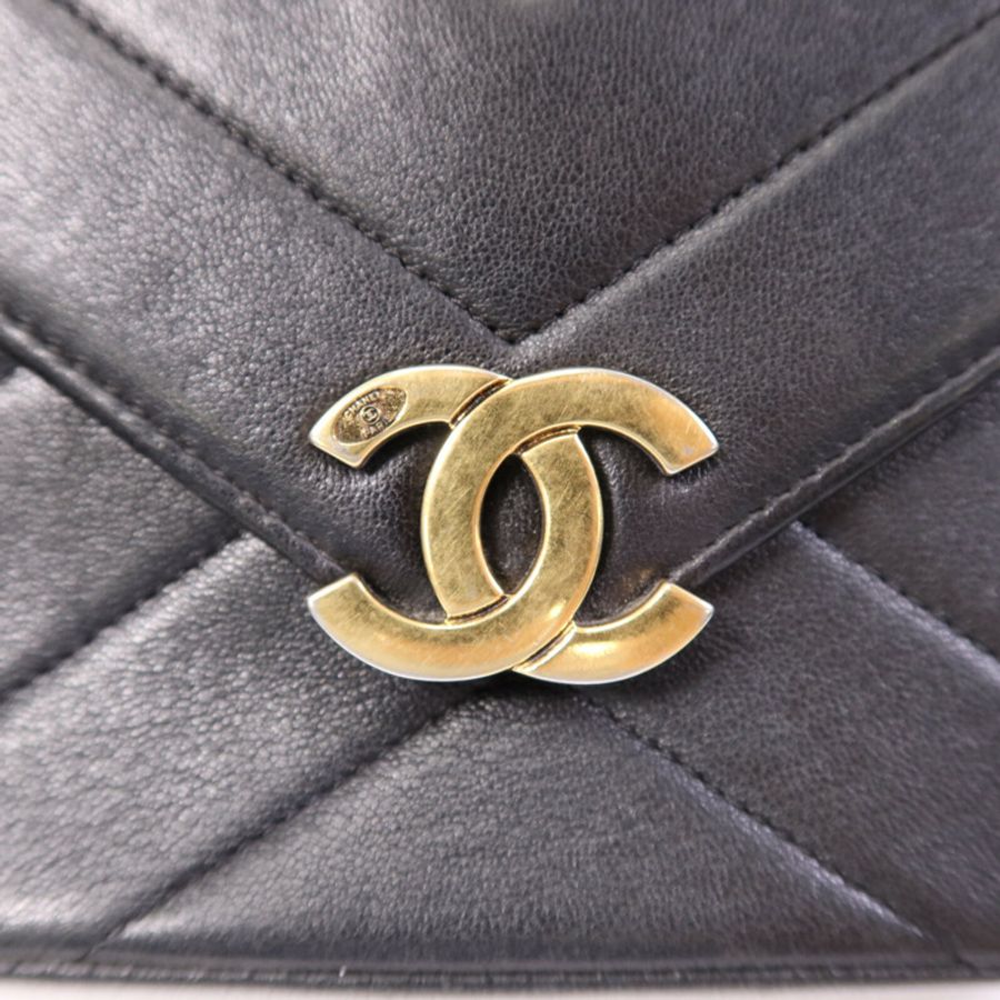 CHANEL 牛皮皮革Chain Shoulder Bag金扣鏈帶肩背袋-6