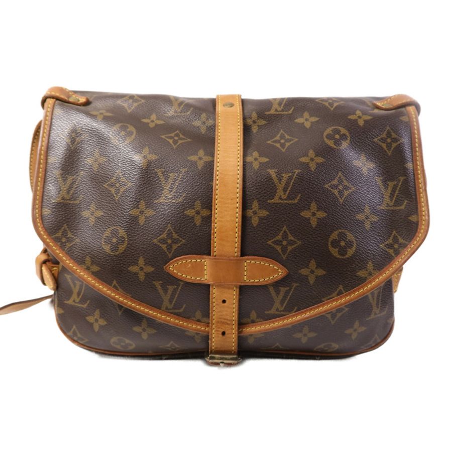 LOUIS VUITTON Monogram Saumur 30金扣肩背袋-1